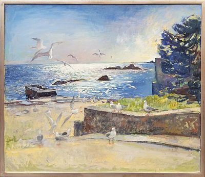 Белых Любовь Алексеевна, "Октябрь в Форосе", 2019 г., 80х90 см, холст/масло. Белых Любовь 