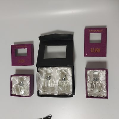 ארבע בקבוקוני קריסטל לבשמים מתאים כמתנה מקורית