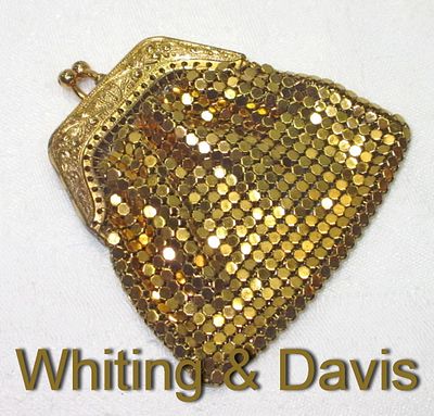 Винтажный кошелек Уайтинг и Дэвис Whiting & Davis - кошелек 60 мм х 70 мм