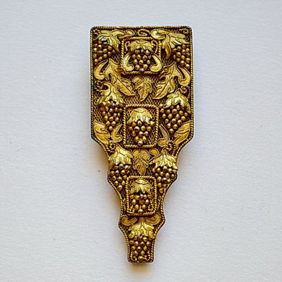 Винтажный Дресс-клип. Китайский экспорт до 1949 года. Латунь, позолота. Производство Китай 