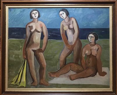 Г. Акопян "На берегу Севана"
холст, масло, 85х100 см., 1978 год. Грач Акопян (HRACH HAKOBYAN).