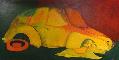 С. Амбардзумян. "Осенняя машина".
90/170см, 2000 год, деп/масло. Сурен Амбардзумян
Художник