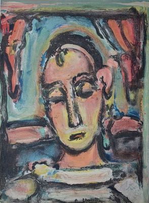 Ж. Руо (George Roualt) Голова молодой девушки(Tete de la jeune fille) Verve 4 Rue Ferou Paris
