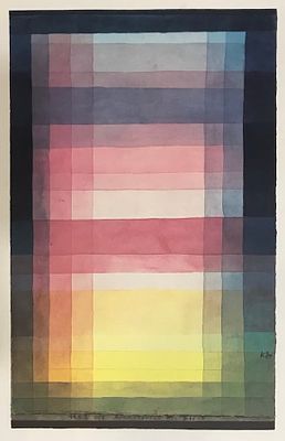 Пауль Клее. Архитектурный план. 1984 г. бумага, лито-офсет, размер рамы 63.0 х 40.0