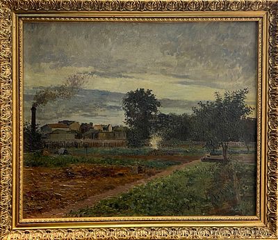 Альфред Мари Ле Пети (1876-1953) Летний пейзаж. Холст, масло. 46 х 56. Хорошее состояние.