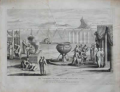 Библейский сюжет. Огюстен Кальме. 1732 г. Бумага, гравюра на медной пластине, опубликованная в