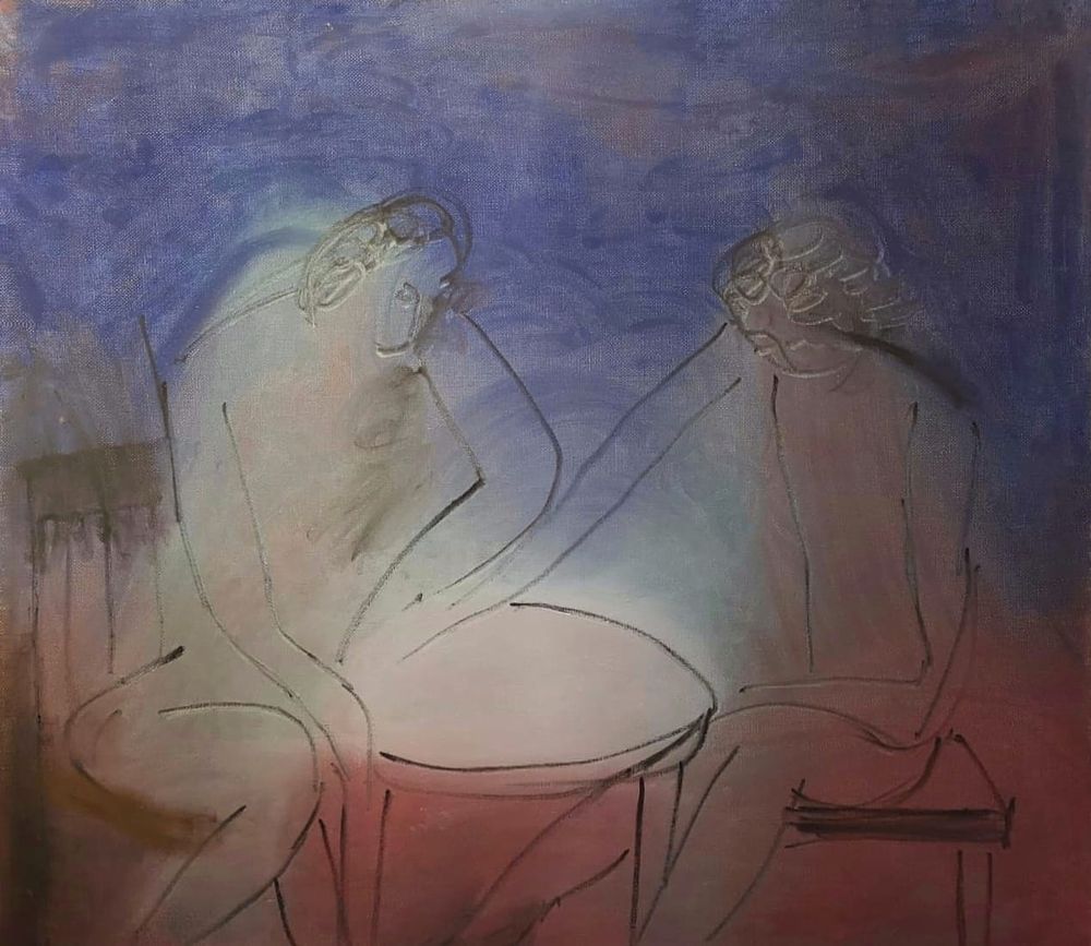 Анатолий Басин "За столом"(2005г).
100x110см. Холст, масло.
Анатолий Нисонович Басин (род. 