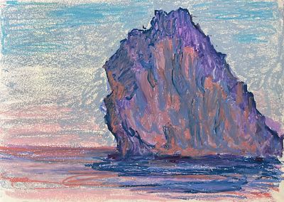 «Симеиз. Скала Дива.» 2024г.
21х29,7 Бумага/масляная пастель
Вершинина