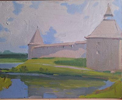 "Старая Ладога"
50на40см, 2025год. Вера Волкова. 
Родилась в городе Смоленск, 10 октября 1999 