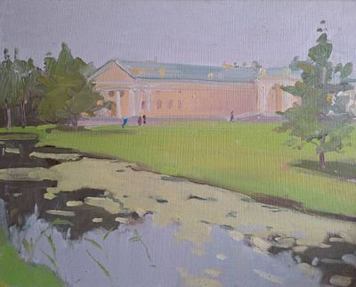 "Дворцовый Пруд"
50/40см , 2025год. Вера Волкова. 
Родилась в городе Смоленск, 10 октября 1999 