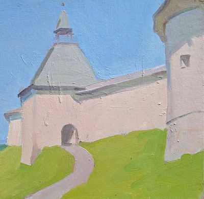 "Старая Ладога"
28/28см, 2025год. Вера Волкова. 
Родилась в городе Смоленск, 10 октября 1999 