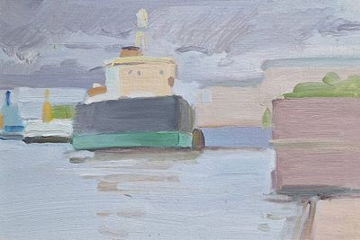 "На набережной"
30/20см, 2025год. Вера Волкова. 
Родилась в городе Смоленск, 10 октября 1999 