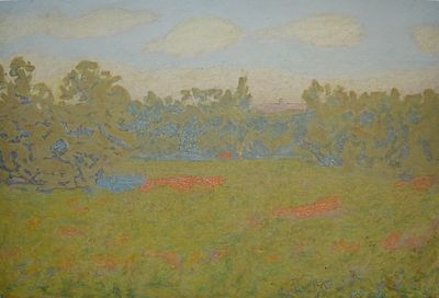 Вечереет. . Бекетов Я. Г. ЛВХТИ 1930 год. Картон, темпера. Размер 34.0 х 52.0