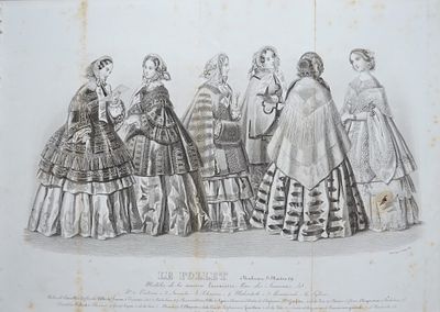 Мода. Бумага, гравюра на стали, опубликованная в 1829-92 годах в Лондоне для "Le Follet". 