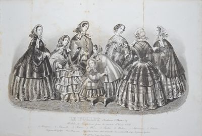 Мода. Бумага, гравюра на стали, опубликованная в 1829-92 годах в Лондоне для "Le Follet". 