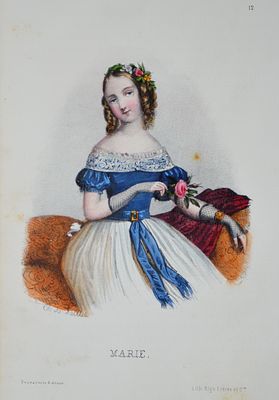 "Детская мода"(детская французская мода). Литография, опубликованная в 1897 году в Париже. 