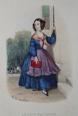 "Детская мода"(детская французская мода). Литография, опубликованная в 1897 году в Париже. 