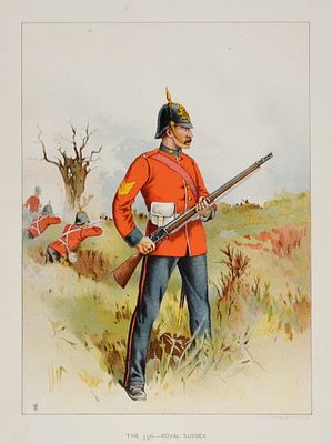 Военные офицеры Великобритании, 1893 год. Бумага, хромолитография, опубликованная 
в период 