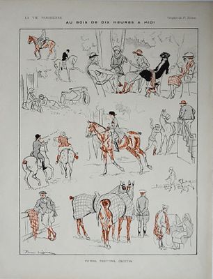 "La Vie Parisienne", иллюстрация, выполненная: Лиссаком, Валле, Вале, Презеланом, Жоржем 