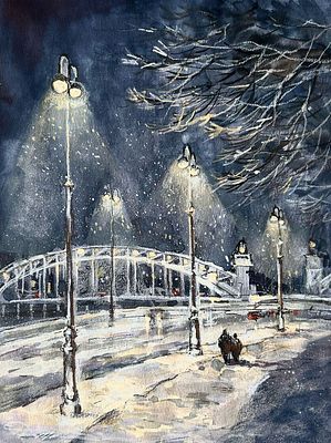 "На Смольнинской набережной" 20-30 см