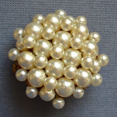 Антикварная жемчужная брошь. Маркировка отсутствует. Производство Германия. Нач. 20 века. 