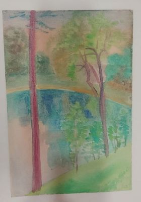 Т .Глебова (1900-1985 год) , бумага акваврель 32-22 см.1950 годы. Живописец, график; акварелист 