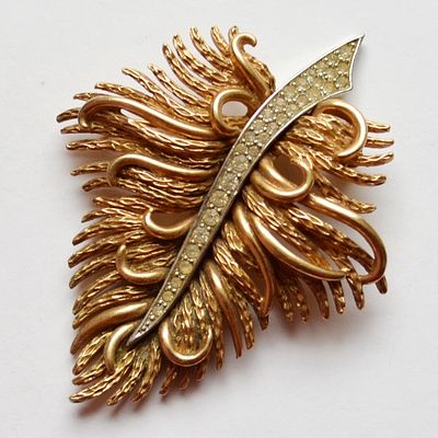 BOUCHER. Очень редкая винтажная брошь. Маркировка: BOUCHER знак копирайта. Производство США 