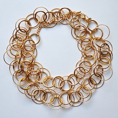 OAN RIVERS Крупное великолепное винтажное колье золотого тона Маркировка: JOAN RIVERS Знак 