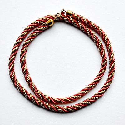 LANVIN Paris. Плетеное винтажное колье. Производство: Франция. Размер: 700. В хорошем винтажном 