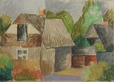 Александр Батурин (1914-2003 год) . 1998 год бумага , пастель 30-21 см.