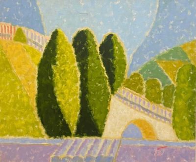 Геннадий Зубков (1940-2021 год) " Автострада" холст масло 50-60 см. Геннадий Герасимович Зубков 