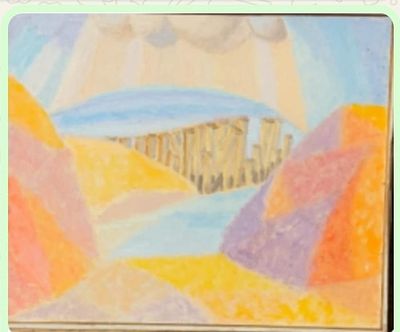 Геннадий Зубков(1940-2021 год) "Старый пирс" картон масло 1985 год. Геннадий Герасимович Зубков 