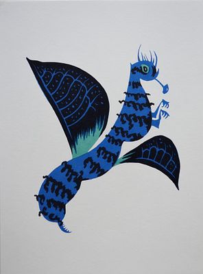 Жан Люрcа-Jean Lurcat (1892 - 1966). Богомол. Франция.1948г. Бумага, литография. Размер: 21,5 х 