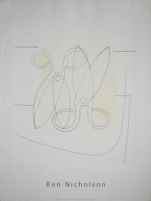 Ben Nicholson , Scissors, 1968. Бумага, шелкография. Ограниченный тираж. Лицензионная печать. 