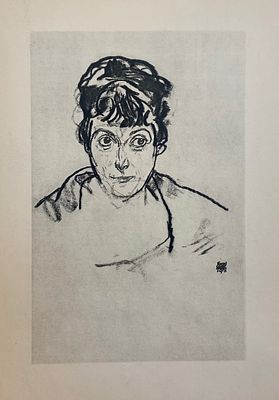 "Женский портрет". Эгон Шиле (1890-1918) Бумага, литография, отпечатанная в 1951 году для 