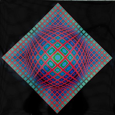 Виктор Вазарели, KEZDI - VEGA, 1974г. Литоофсет на плотной бумаге 280 г.м².
Оригинал 1966 года. 