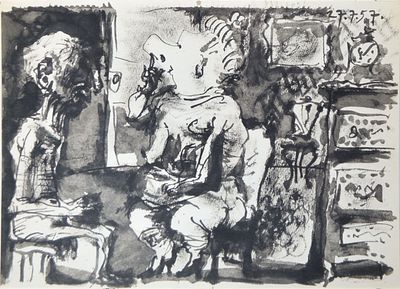 Рисунок из серии: «Toros».Пикассо. 1959 год. бумага, офсетная литография. 1961 года. Размер: 