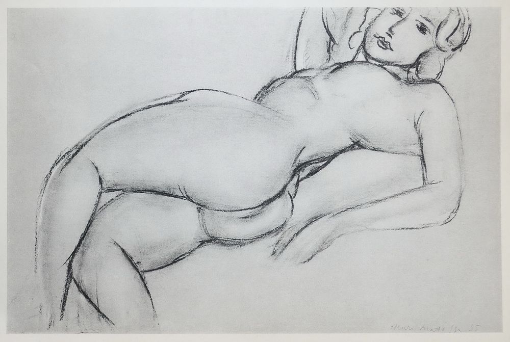 Ню. Анри Матисс. Бумага, литография, опубликованная в 1960-х годах в Париже по рисункам Анри 