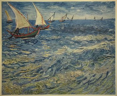 Море возле Сент-Мари. Винсент Ван Гог. Музей Пушкина, Москва. Изд. Германия. Бумага 