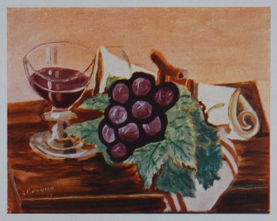Натюрморт с виноградом. Жорж Брак. VERVE. Бумага, лито-офсет. Хорошее состояние