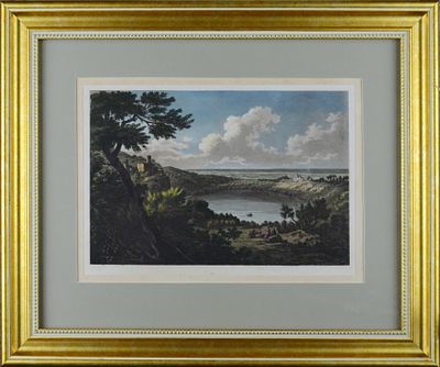 Рим. 1798 год. Бумага, гравюра, акварель. Оформлена в раму. Размер: 38.0 х 33.0. В очень 