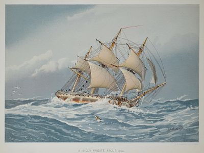 "Парусник" Хромолитография, опубликованная в 1889–1893 годах издательством J.S.Virtue & Co. 