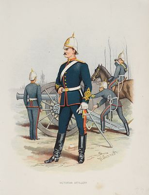 Военные офицеры Великобритании, 1893 год. Бумага, хромолитография, опубликованная 
в период 