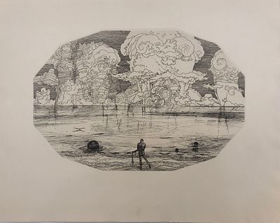 Венцель Хаблик - Wenzel Hablik Наследие (1881-1934).Бумага, офорт из серии Wenzel 