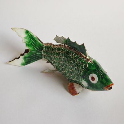 Большая механическая рыба карп, эмаль. Япония. 20 в.
Большая механическая рыба карп эмаль. 