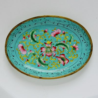 [Редкость] Коллекционная эмалевая тарелка. Китай. 19/20 в.в. до 1912 г. Династия ЦИН .Эмаль 