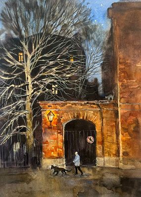 "На Мичуринской" 30-40 см. бумага акварель.