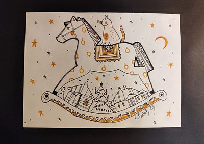 С .Руднев , 23-32 см. бумага смеш. техника , 2023 год.