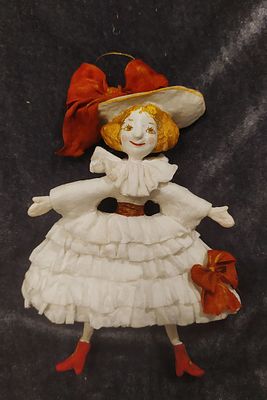 Галина Филимонова кукла ручной работы, материалы: проволочный каркас, текстиль, папье-маше 