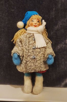 Галина Филимонова кукла ручной работы, материалы: проволочный каркас, текстиль, папье-маше 